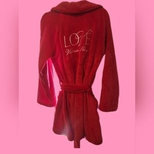 Victoria's Secret Red Vintage Robe Size M/L With Pockets and All Ties ♡ MINT